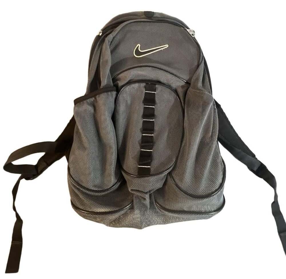 Nike Gray Mesh Backpack Gym School Sport Bag